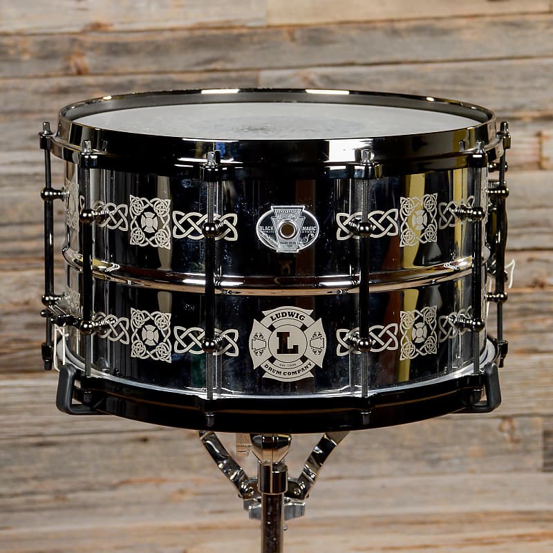 Ludwig LW0814JR Jim Riley Signature Black Magic 8x14" Stainless Steel Snare image 2