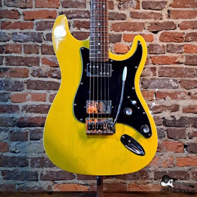 Custom Build Austin Texas S-Style Guitar w/ Wide Range Humbuckers (2010s - Graffiti Yellow) for sale