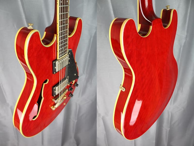 Aria pro II TA-500 semi hollow body ES- 1989 - Cherry | Reverb