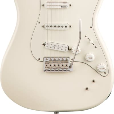 Fender EOB Stratocaster Electric Guitar Maple FB, Olympic White image 1