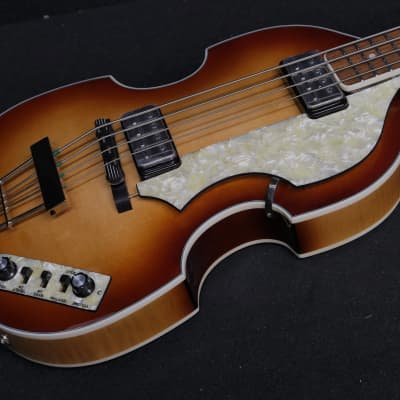 Hofner HCT-500/1-SB Contemporary Series VIOLIN Beatle Bass GREAT Brown Sunburst Vintage Look & Hofner Hard Shell CASE image 6