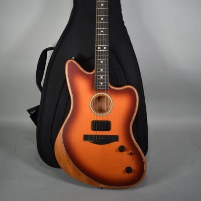 2021 Fender Acoustasonic Jazzmaster Sunburst Finish Acoustic Electric w/Bag image 1
