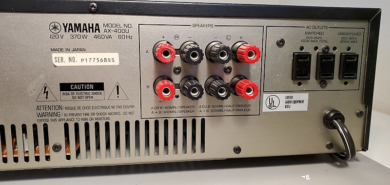 Stereo Integrated Amplifier Yamaha Natural Sound AX-400U