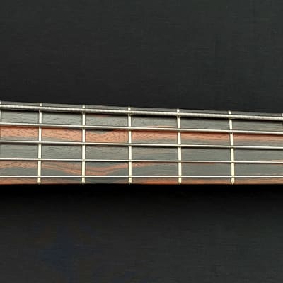 Elrick Platinum Series E-Volution Single Cut 5-String Bass, Macassar Ebony, Walnut image 6