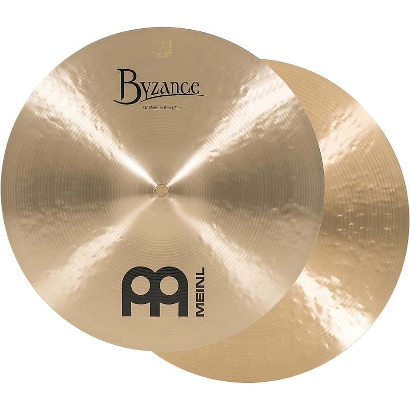 Meinl Cymbals B14MH Byzance 14-Inch Traditional Medium Hi-Hat Cymbal - Pair image 1
