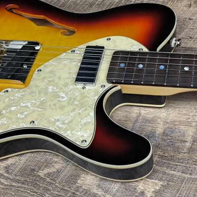 MyDream Partcaster Custom Built - Thinline Sunburst Lollar FB Freeway image 4