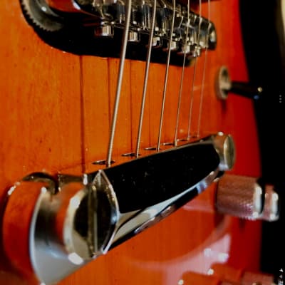 J.W. Van SG style neck through Electric guitar Cherry Burst image 5