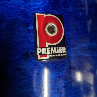 1990s Premier Made in England XPK Birch Shell Sapphire Blue 16 x 22" Bass Drum - Looks /Sounds Great image 3