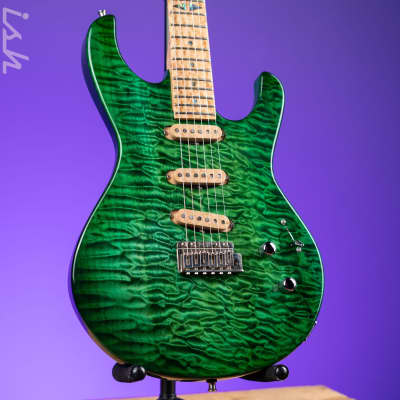 JP Guitars Luna Emerald Green Quilt for sale