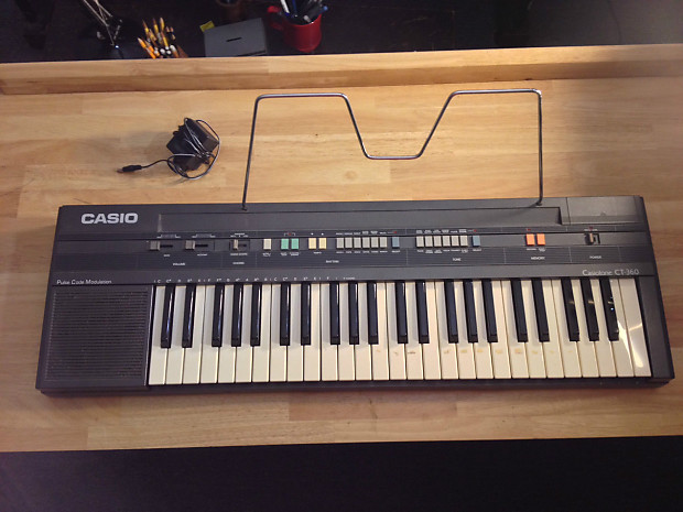 Casio CT 360 orig. box stand power cord Vintage Electronic Keyboard 49 Keys