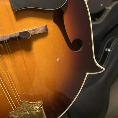 Michael Kelly Sunburst F-Style Mandolin With New Hard shell Case image 2