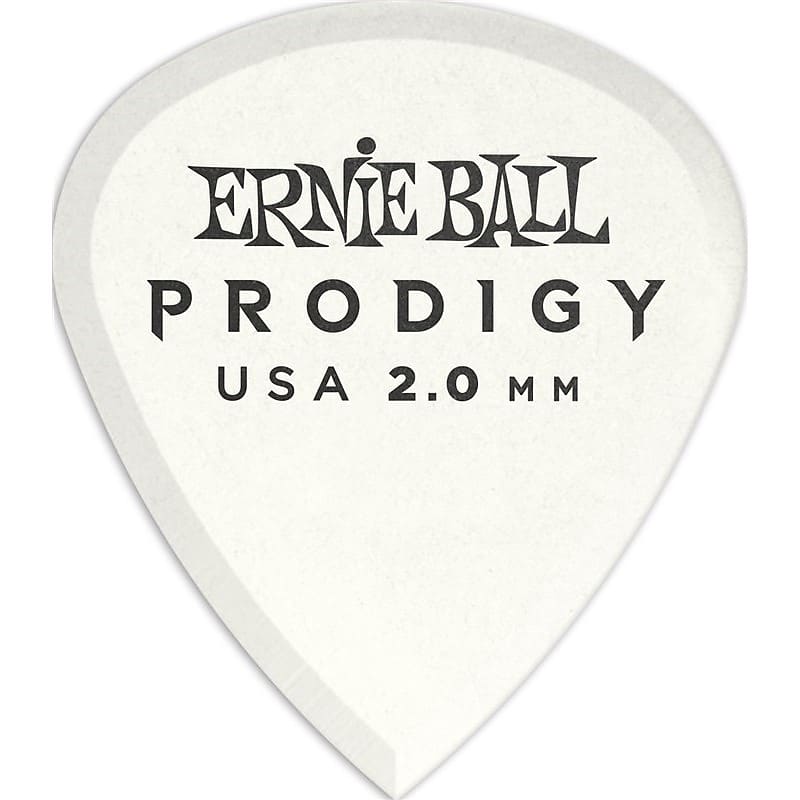 Ernie Ball 9203 Prodigy Mini Pick, 2mm, White, 6 Pack image 1