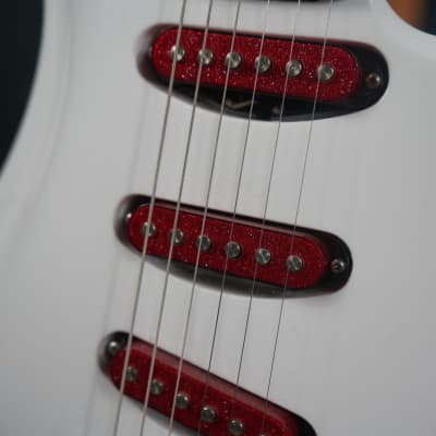 Eklein/Flaxwood Audi White Electric Guitar image 6