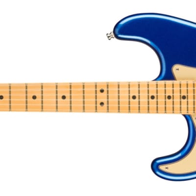 Fender American Ultra Stratocaster Left-Handed, Maple FB, Cobra Blue w/ Case image 2
