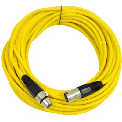 SEISMIC AUDIO Yellow 50' XLR Microphone Cable - Patch image 1