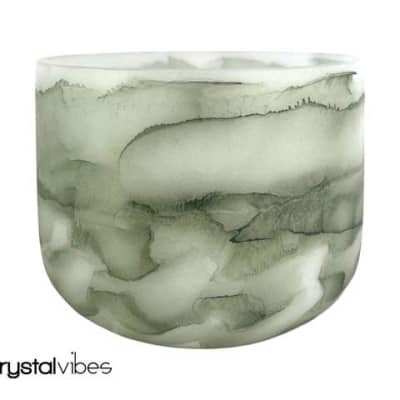 2022 Crystal Vibes  8" 432 Hz Perfect Pitch F Note Moldavite Fusion Empyrean Crystal Singing Bowl ! for sale