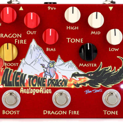 Analog Alien Alien Tone Dragon Boost / Overdrive / EQ Pedal (AlienToneDrd1) for sale