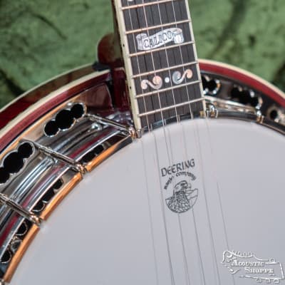 Deering Calico "Ox Blood" 5-String Banjo #AE35D image 2