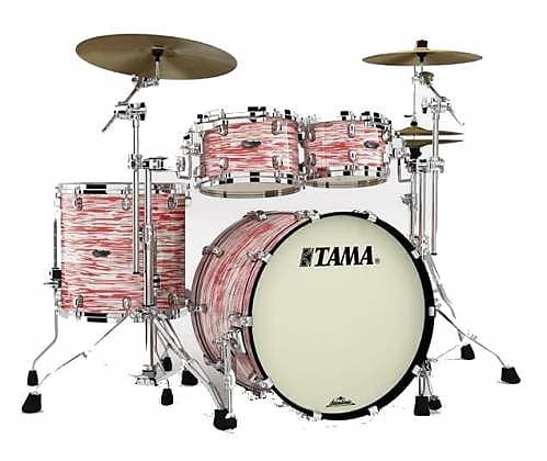 Tama Starclassic Maple 4-Piece Drum Kit Red & White Oyster MR42TZS-RWO image 1
