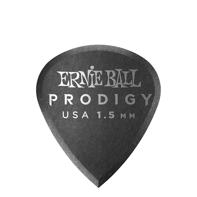 Ernie Ball 1.5mm Black Mini Prodigy Picks 6-pack