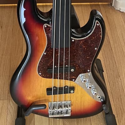 Modulus VJ 4 Fretless Jazz Bass 1998 - Sunburst image 2
