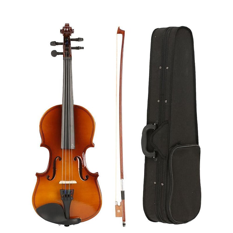1/8 Size Suitable For 4-5 Years Old Kids Acoustic Violin+Case+Bow+Rosin image 1