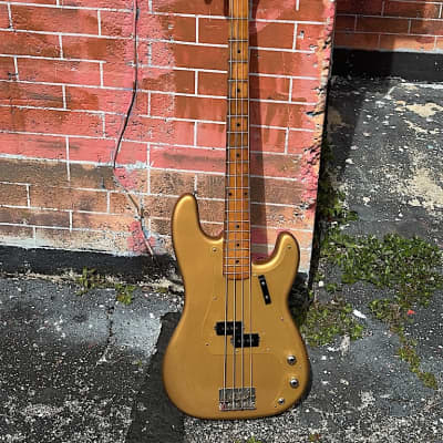 Fender Precision Bass  1957 - rare Gold Top Gold Refin early Raised "A" Polepiece P Bass on a budget ! image 2