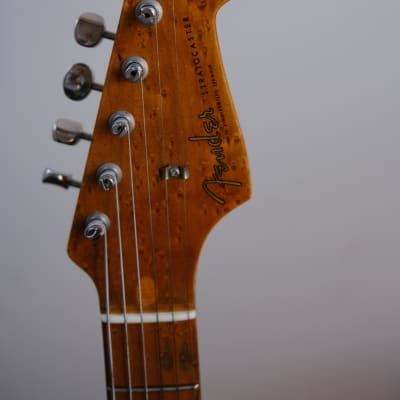 NAMM ltd Fender Fender Custom Shop '56 Stratocaster Roasted Relic Aged Black Electric Guitar 2020 - nitro lacquer finish image 2