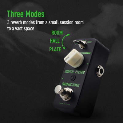SONICAKE Digital Reverb Room Hall Plate Guitar Effects Pedal(U.S. domestic inventory) image 3