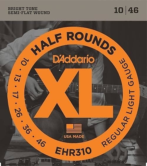D'Addario EHR310 Half Round Electric Guitar Strings, Regular Light Gauge image 1