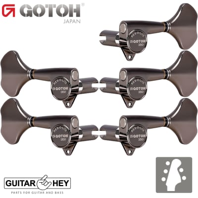 NEW Gotoh GB350 RES-O-LITE Aluminum Bass 5-String Tuning