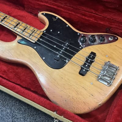 Fender Jazz Bass made in USA( 1973 ) 1972-1974 Maple Neck Pearl Block Inlays in good condition with original hard case and original owners manual image 2