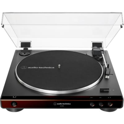 Audio-Technica Consumer AT-LP60X Stereo Turntable (Brown & Black) image 1