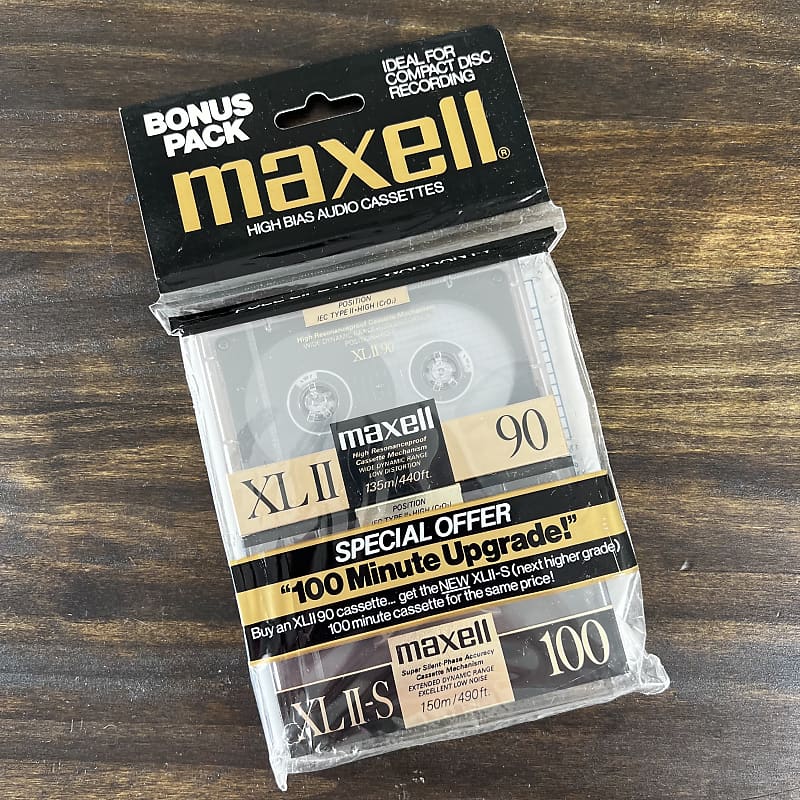 Maxell XLII 100 Minute Audio Cassette With Super Silent Phase Accuracy  Mechanism