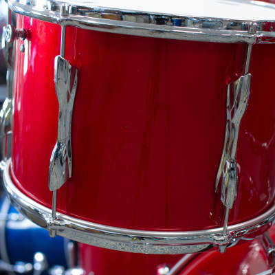1970s Premier Polychromatic Red Resonator Drum Kit image 14