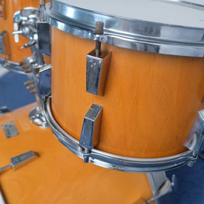 Sonor Champion Beech 22" - 12" - 13" - 16" - Snare D454 drumkit 1970's Natural image 13