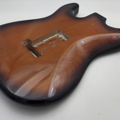 3lbs 10oz BloomDoom Nitro Lacquer Aged Relic Chocolate Sunburst S-Style Vintage Custom Guitar Body image 9
