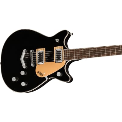 Gretsch G5222 Electromatic Double Jet BT Guitar w/ V-Stoptail, Laurel, Black image 2