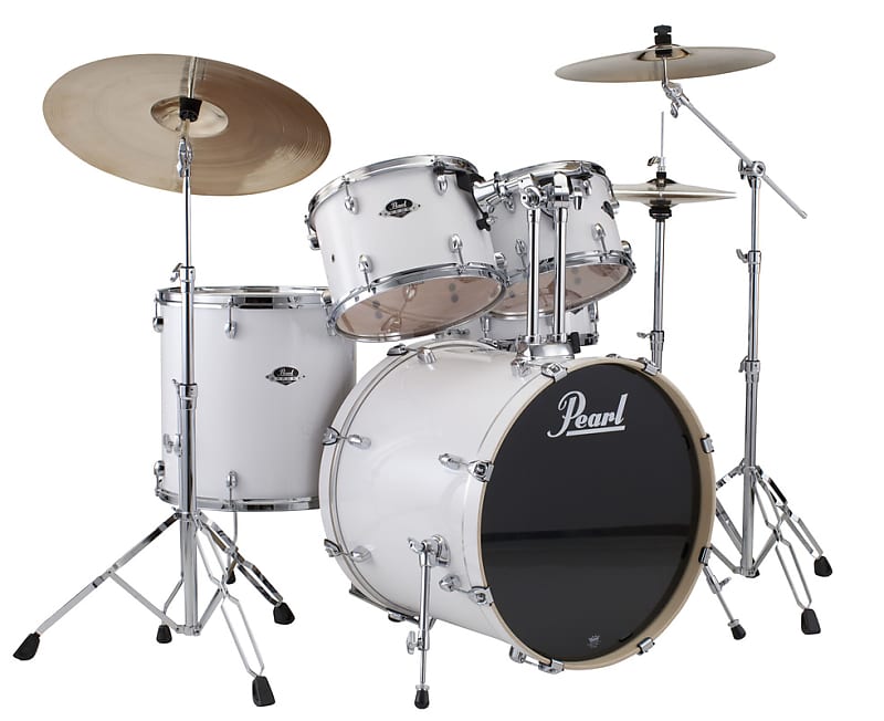 Pearl Export EXX725 5pc Drum Set Pure White w/Hardware image 1