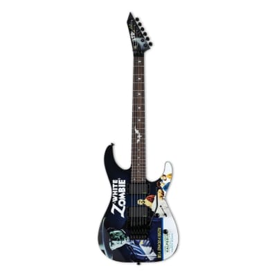 ESP LTD Kirk Hammett Signature KH-WZ White Zombie Electric Guitar (Black with Graphic) image 1