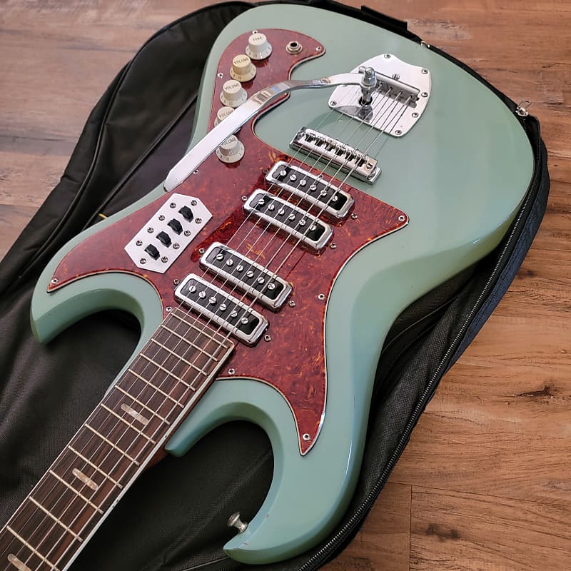 Kingston SD-40 S4T 4 Pickup Electric Guitar 1960s Rare Green