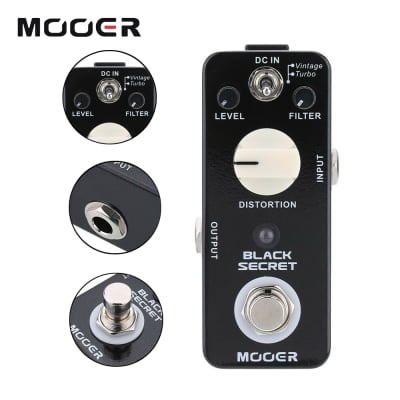 Mooer Black Secret Pedal Guitar Distortion Effects Pedal Warm Sound  Full Metal image 5