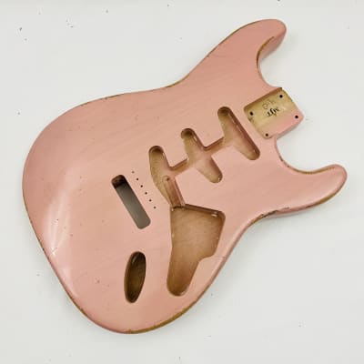 MJT Stratocaster Body Shell Pink Relic | Reverb Canada