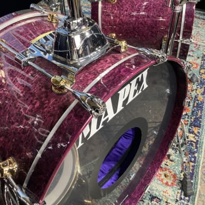 Carmine Appice’s Complete Mapex Orion Series Set, 6-Piece Plus Hardware and Cases! Excellent!! - Birdseye Transparent Violet image 22