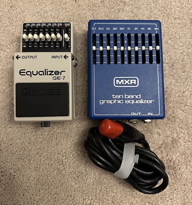 ‘82 BOSS GE-7 (MIJ, Black Label) and ‘80s MXR Ten Band Graphic Equalizer