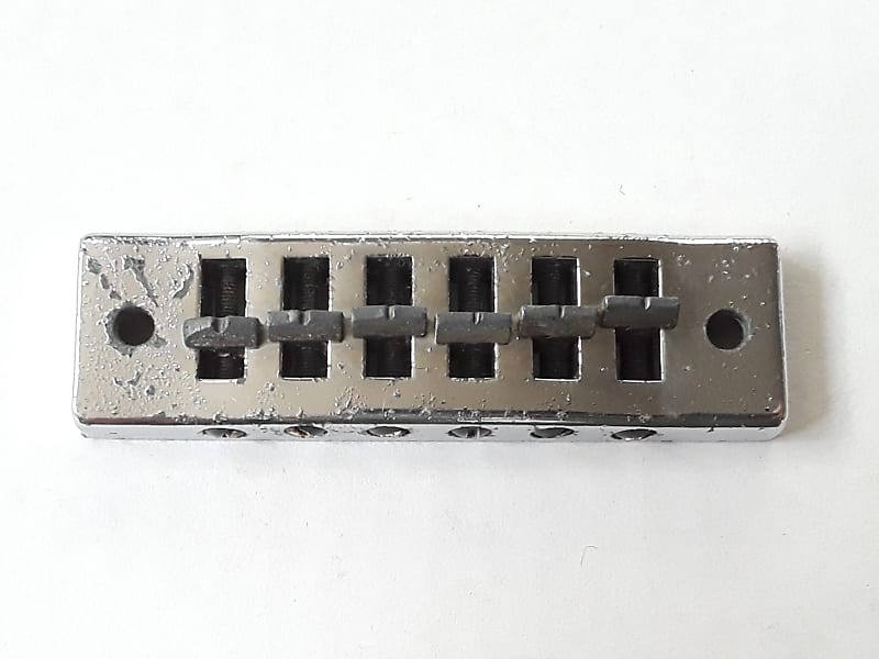 1970's Gibson Chrome Harmonica Guitar Bridge Les Paul L6S SG Reverb