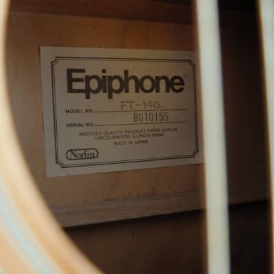 Epiphone FT-140 vintage acoustic guitar circa 1977 image 11