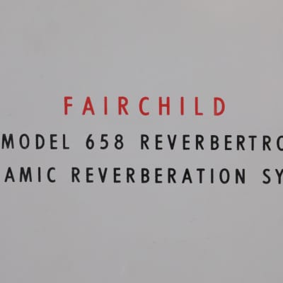 Fairchild Model 658 Reverbertron Dynamic Spring Reverb System #38910 image 11