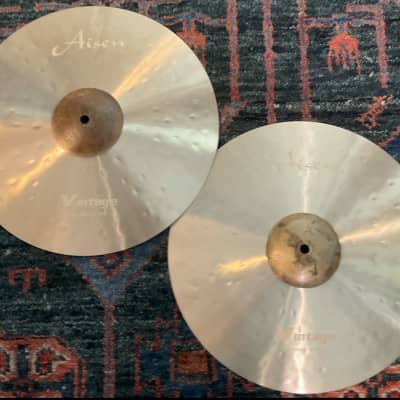 (MINT) Aisen 15” Vintage Hi-Hat Cymbals, Pair image 1