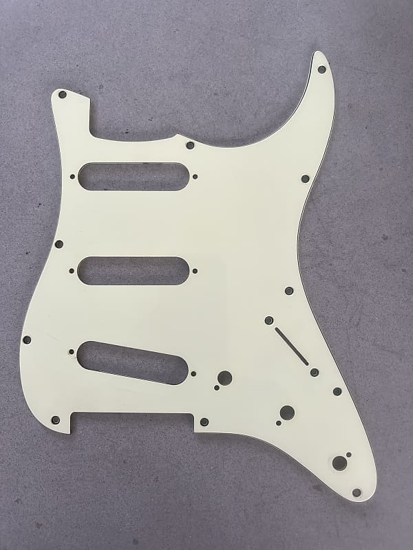 Squier Stratocaster Pickguard 1998 Aged Cream Reverb